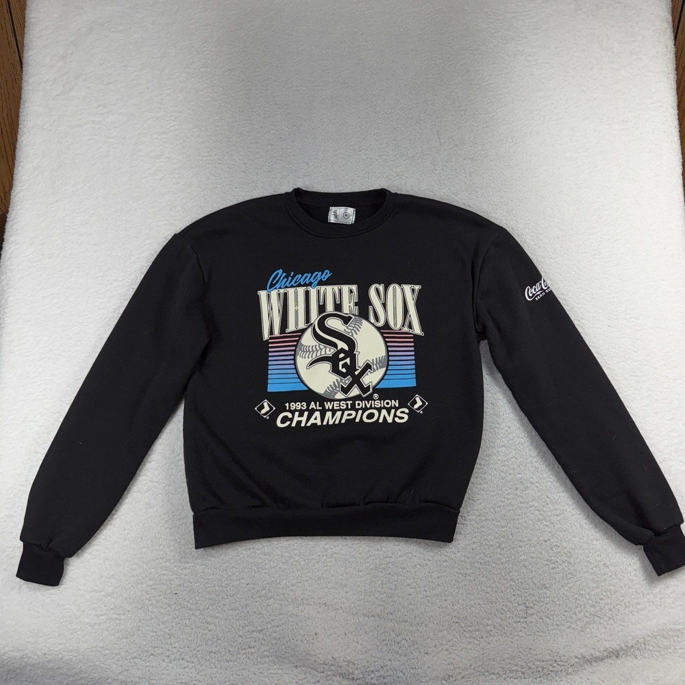 Chicago White Sox 1993 AL West Division Champions Retro Sweater Black Medium MLB